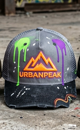 URBANPEAK "Cyber Splatter" Rainbow Tech Snapback