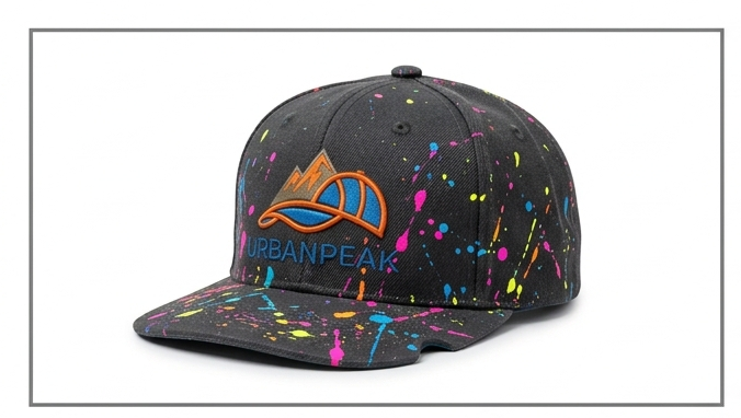 URBANPEAK "Neon Galaxy" Splatter Snapback