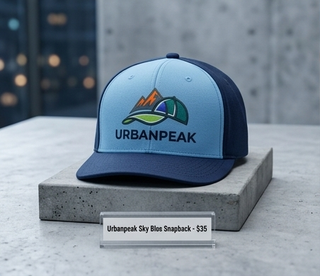 URBANPEAK "Sky Blossom" Two-Tone Snapback